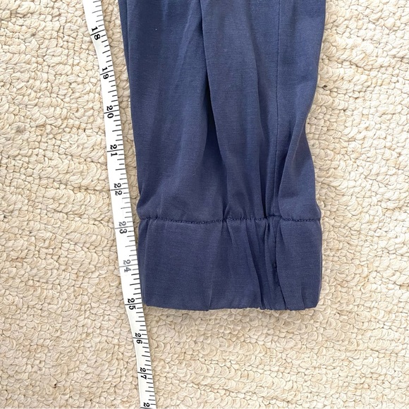 MPG XS Natural Modal Relaxed Dark Blue Cropped Joggers - Picture 6 of 11